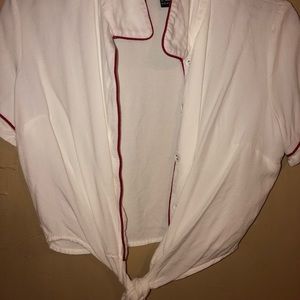 Forever 21 cropped button up shirt